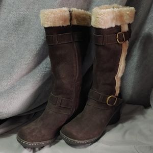 Baretraps knee high boots bark brown